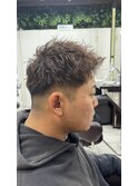 メンズパーマツーブロ刈り上げショートスタイル×ツイストパーマ