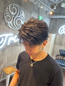 トゥルークリエイション 新越谷(True Creation) MEN’S HAIR/サーフカール/刈り上げセンターパート/新越谷