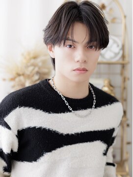 カバーヘア ブリス 大宮西口(COVER HAIR bliss) 韓国風センターパート暗髪ニュアンスパーマa大宮20代30代40代