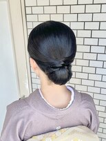 フェリーチェ 六本木店(Felice)&nbsp;シニヨン タイトスタイル 訪問着 和装ヘア 着物ヘア 結婚式