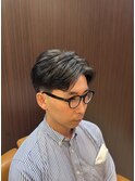 ツーブロック七三分け