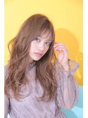 【Zina】大人かわいい無造作ベージュカラーロング