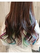 ヴィオラ 秋葉原(Viola)&nbsp;インナーユニコーンカラー【パープル×グリーン×ブルー】