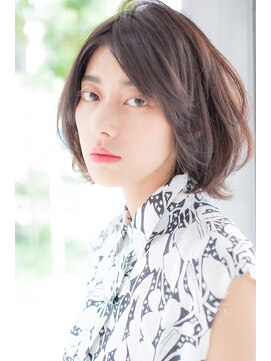 ノーブル 白金台店(Noble by PROGRESS) ひし形シルエット♪こなれ感のある骨格補正の小顔ミディアム