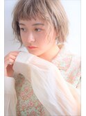 オシャレカジュアルなフレンチバング♪ミルクティーベージュ