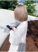 ケアブリーチでミルクベージュカラー*fukuda