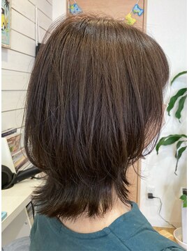 ラニハナクドウ(lanihana.kudo) ～＊+ミディアムウルフwithグレージュ＊+～