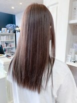 キャアリー(Caary)&nbsp;福山市美容室Caary人気 パープルグレージュ抜け感ヘア