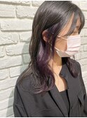 インナーカラーイヤリングカラービタミンカラーラベンダー