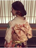 卒業式ヘアメイク　髪質改善　着物