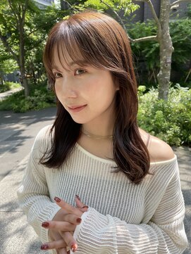 サク(Sac.) シルキーベージュ×シースルーバングSac.恵比寿　栃木優佑