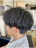 ツイストスパイラル×センターパートマッシュ