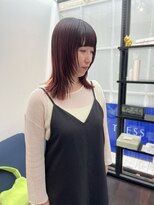 トレス(TRESS)&nbsp;ミディアム/レイヤースタイル/コントラストカラー/レッド