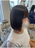 ミニボブ×縮毛矯正（地毛）