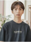 コンマバング シースルーバング マッシュヘア ダウンパーマ