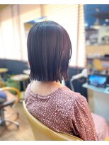 エヌティ ヘア ガレージ(nt.hair garage) 肩上切りっぱなしボブ