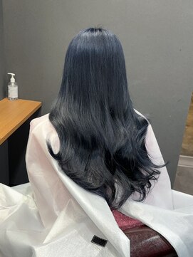 ボアップ(boappu) #ブルーブラック#青髪#ロングヘア