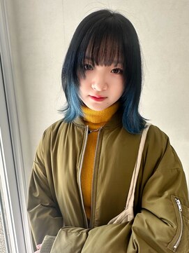 ティントバイアロブリーチ 大阪梅田(tint by alo bleach) 【KENT】インナーブルーウルフ《大阪梅田駅》
