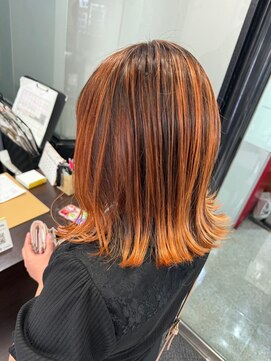 アイズ 本厚木(AIZU) バレイヤージュ オレンジベージュ