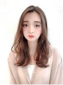 ロングレイヤーグレージュカラーブリーチなし透明感20代30代銀座