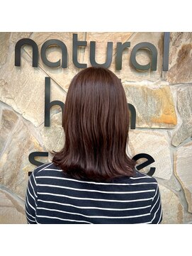 ナチュラルハイセンス 本店(natural high sense) 外ハネミディアム×スモーキーアンバー　似合わせカット/町屋駅