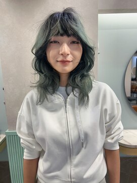 ヘーゼル 博多(HAZEL.) CHIHIRO：シャドウルーツ　ミントグリーン