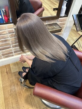 ウニレ バイ センス(unire by sense) 【ブリーチ2回】透明感ミルクティーベージュカラー