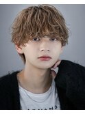 波巻きパーマメンズツイストスパイラルパーマツーブロック