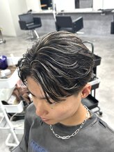 ニュアンスパーマ×メッシュ　カラーとメンズパーマ相性◎