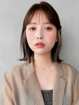キリ 表参道(kyli)&nbsp;黒髪セミディモテ髪こなれヘアエアリーカール小顔美髪前髪