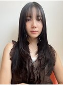 顔周りレイヤー/ミディアム/透明感/グレージュ/10代/20代/渋谷