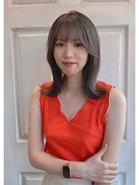 ロニカ 銀座(LOuNICA)&nbsp;オリーブベージュ/くびれミディ/顔周りレイヤー #銀座#東銀座