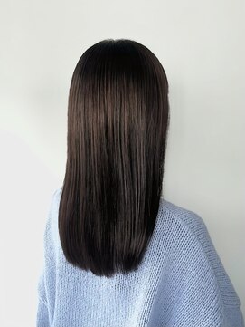 ヘアデザイン アンジェロ(Hair Design Angelo) 【王道の艶ストレート】縮毛矯正×ナチュラルブラウンでつくる