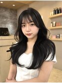 韓国レイヤー/原宿韓国ヘア/原宿/顔まわりカット/ロングレイヤー