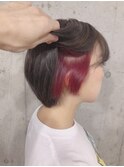アクセントカラーピンクレッド