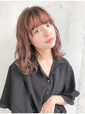 ガーリーなピンクブラウン