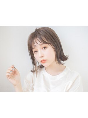 [三宮駅10秒]ナチュラルストレート仕上げ◎【縮毛矯正+Cut￥9400】艶感ストレート☆カラー同時施術+￥3500～