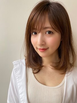 ラフ フロム ガーデン(Laf from GARDEN) 加藤貴大30代40代人気大人可愛い斜め前髪ふんわりミディアムヘア