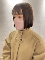 ボンドバイテトテ 三宮元町(BONDbytetote) 【BOND平山のサロンスタイル】ミルクティーベージュ×ミニボブ