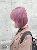 フリーラ 表参道(freera)&nbsp;@kamiishi_freera　ピンクラベンダー/内巻きボブ/ブリーチカラー