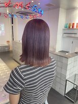 ダブルカラーラベンダーピンクケアブリーチハイトーンカラー