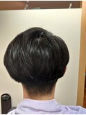 マッシュ ショートボブ ツーブロック フェード ビジネススタイル