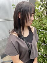 ツイギー 宮西店(TWiGGY) 暗髪×顔まわりウルフ