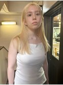 【blond】ケアブリーチ_抜きっぱなしブロンド_ブロンドヘア