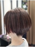 30代40代50代60代　脱白髪染め　ブリーチ無しベリーショートボブ