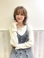 ネオリーブカップ 町田店(Neolive capu)&nbsp;ミディアムレイヤーカット☆フォギーベージュ/パーマ風セット