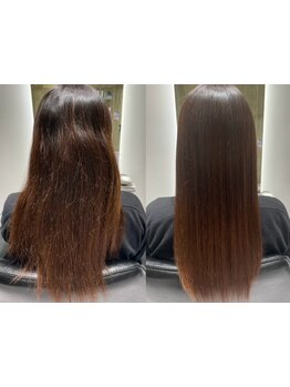 口コミ高評価！表参道《matiz》の縮毛矯正で、毛先まで潤う極上のストレート。[表参道/縮毛矯正/髪質改善]