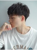 夏のバング下ろしショートマッシュ