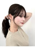 前髪顔まわり韓国ヘアレイヤーカットサイドバンク2wayバンク韓国