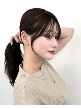 アマトウキョウ アユンチェ(AMA TOKYO×AYUNCHE) 前髪顔まわり韓国ヘアレイヤーカットサイドバンク2wayバンク韓国